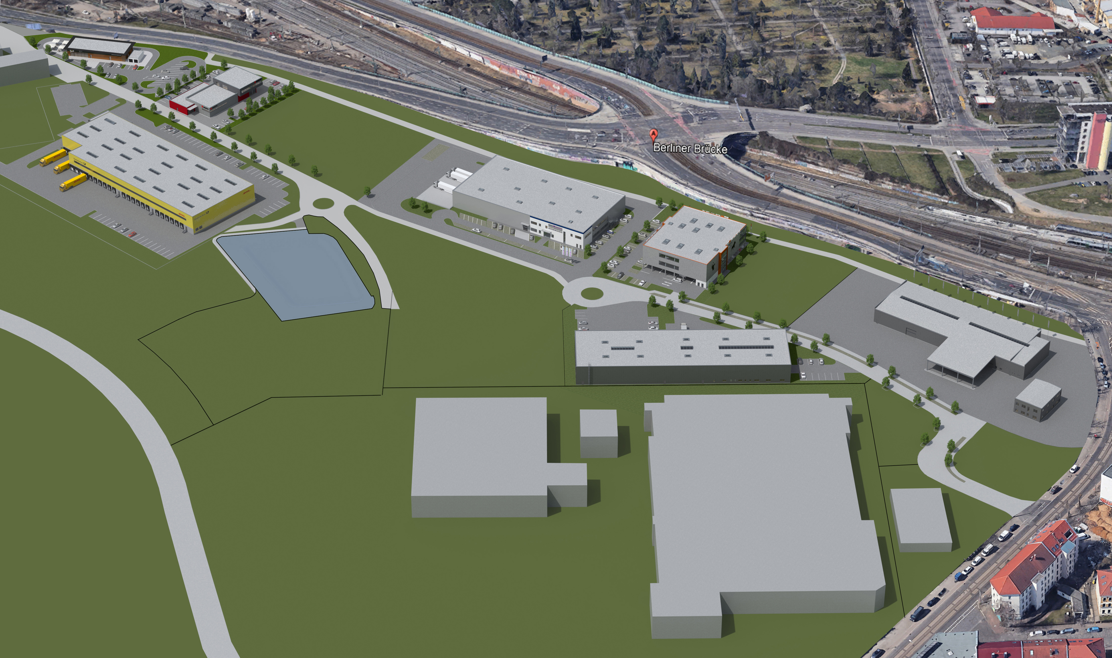 Gewerbebau Berliner Brücke Leipzig